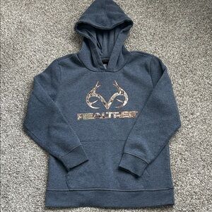 Boys Realtree Dark Gray/Camo/Orange Hoodie, Size 10/12